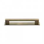 M Marcus Heritage Brass Metro Design Cabinet Pull with Plate 128mm Centre to Centre